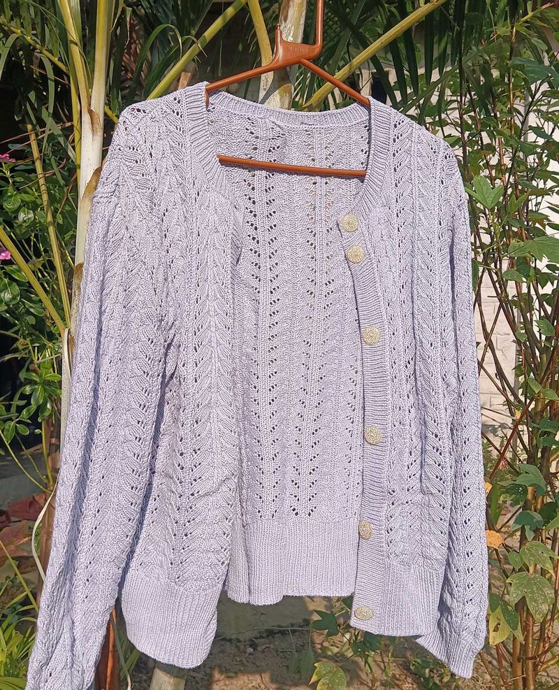 preety lavender cardigan