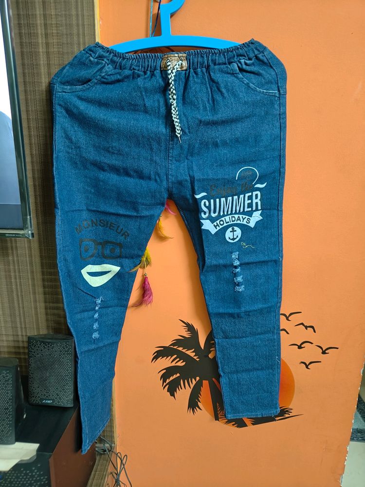 Low Waist Daily Wear Denim Trouser
