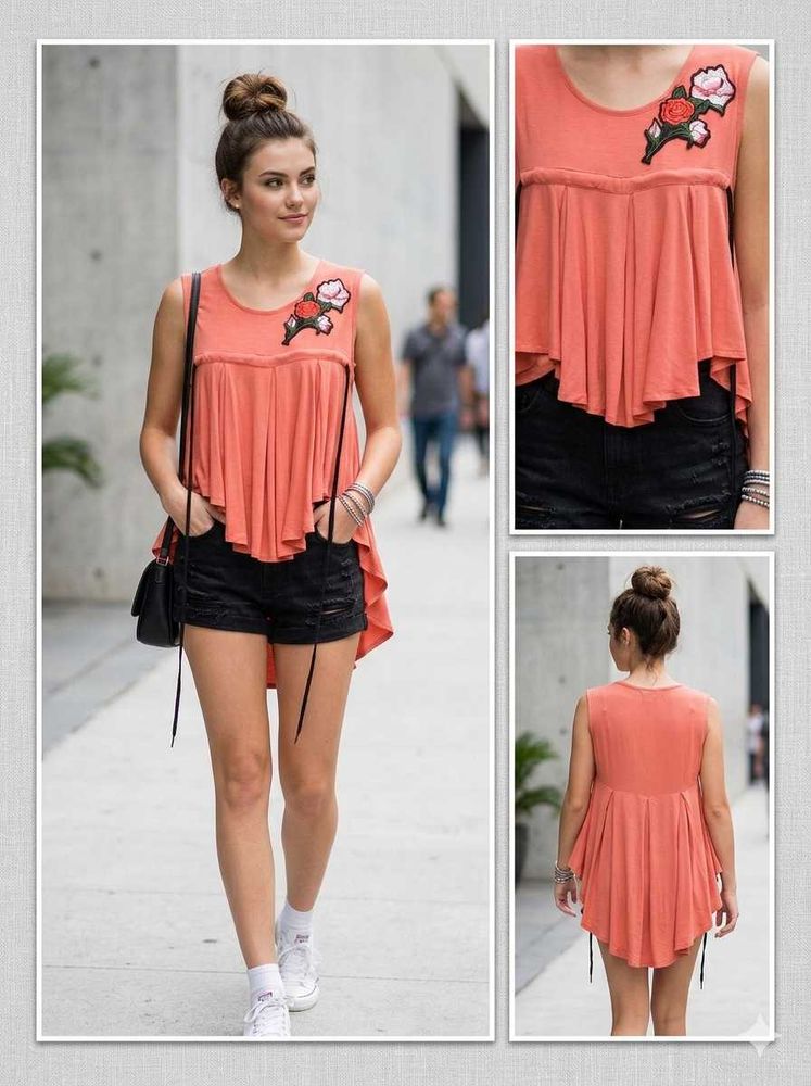 Rose Petal Chic - Solid Top With Flirty Details