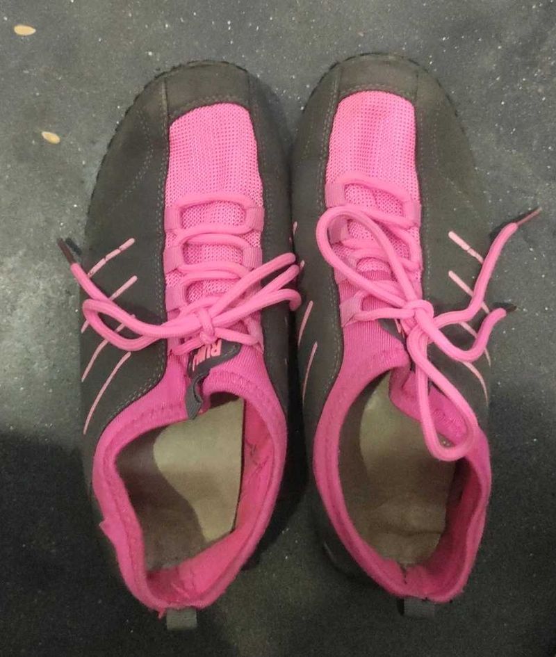 Stylish Pink &amp; Gray Sneakers