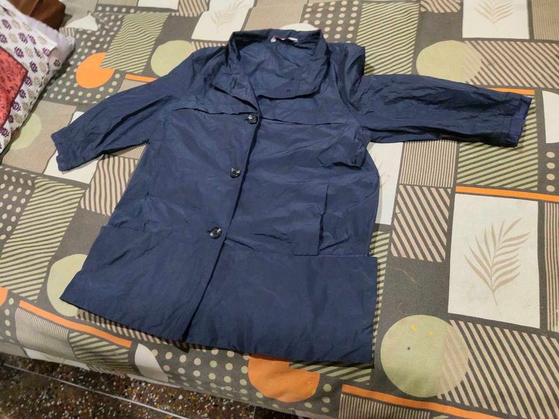 Navy Blue Coat Light Polyester
