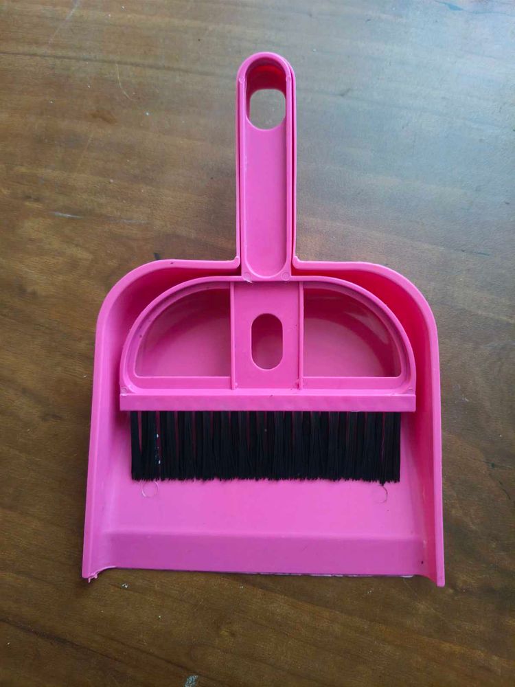 Pink Dustpan and Brush Set