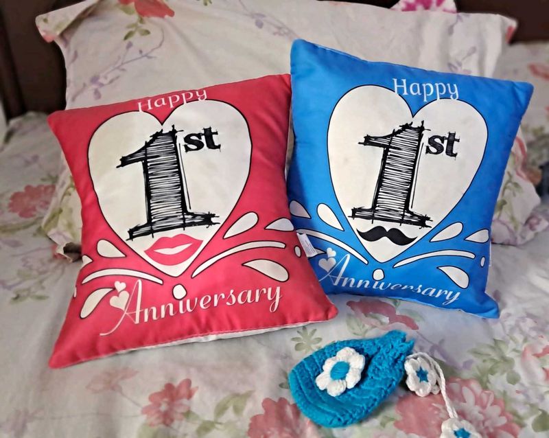 set of 2 cushions anniversary
