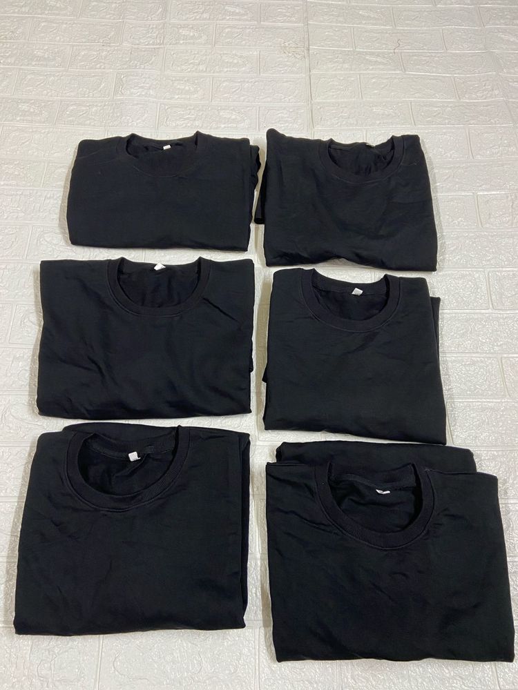XXL Bundle of 6 Black T-Shirts