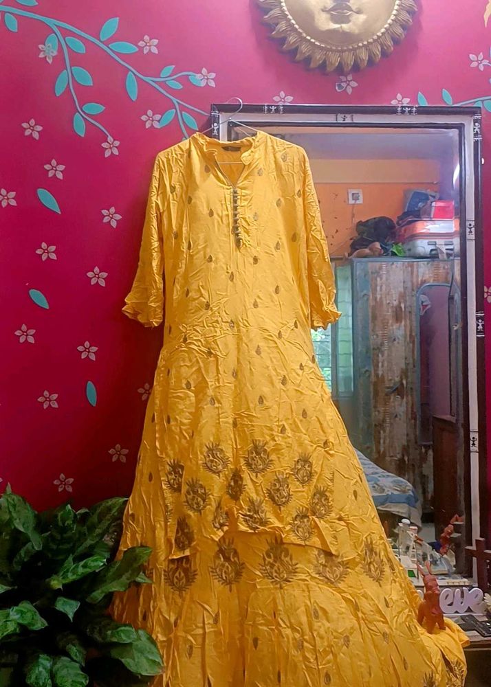 Yellow Embroidered Kurta Set