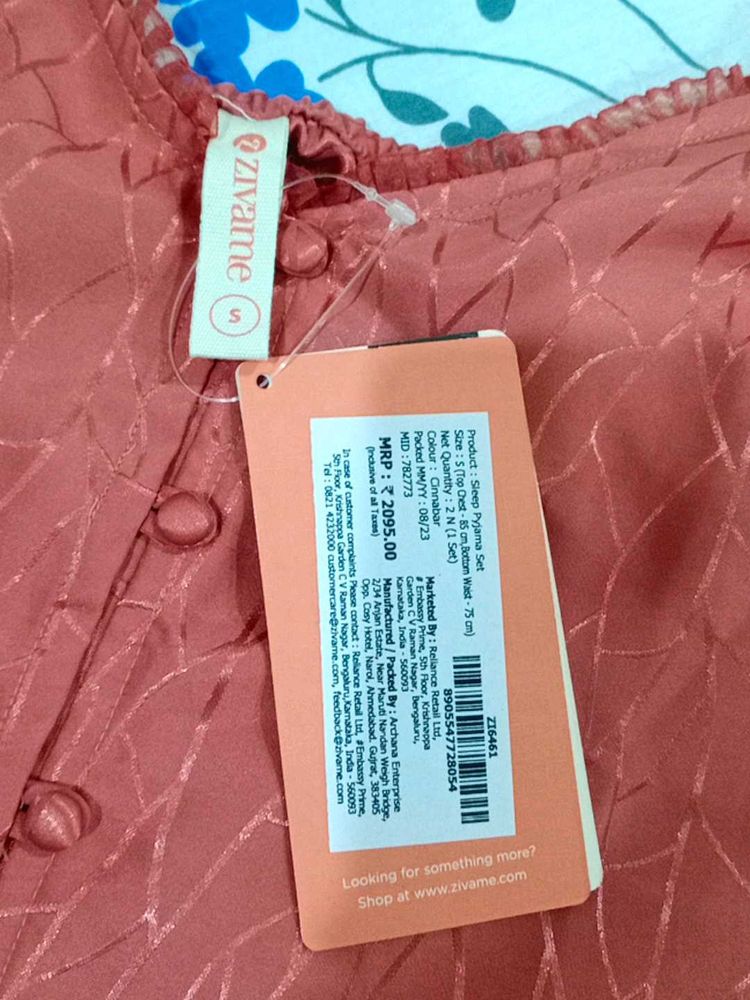 Cute Coral Sleep Pyjama Set