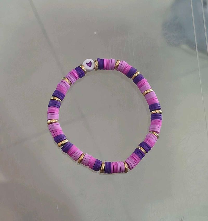 Purple Pink Heart Bracelet