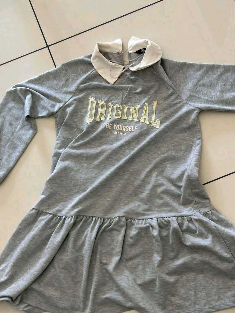 Grey 'Original' Graphic Dress