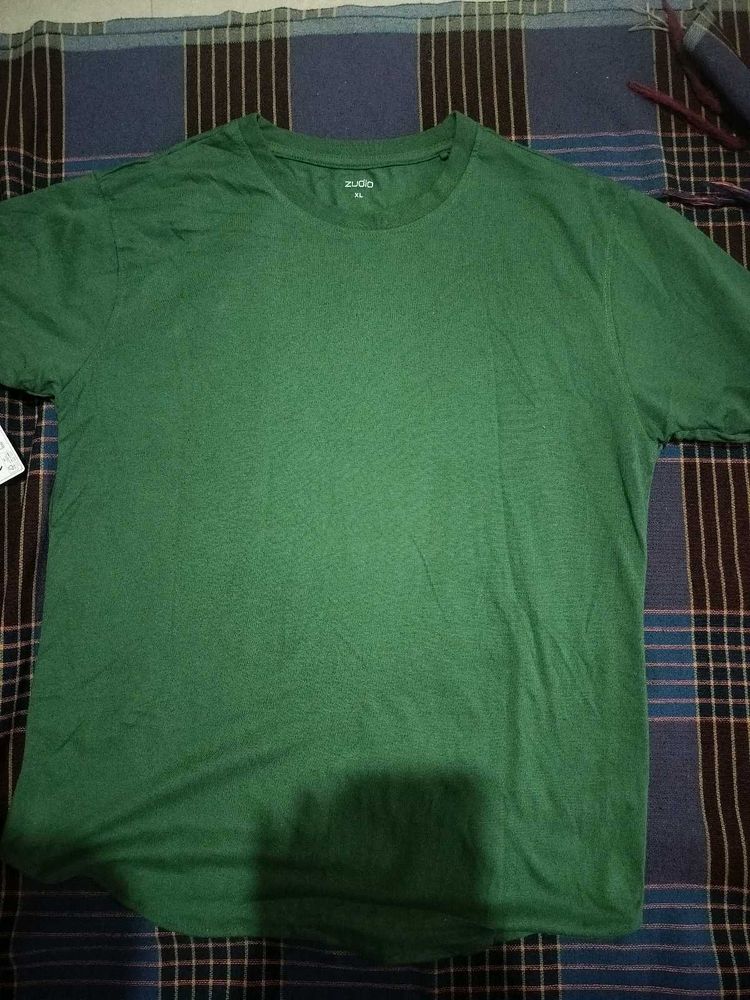 Men's Green Crew Neck T-Shirt