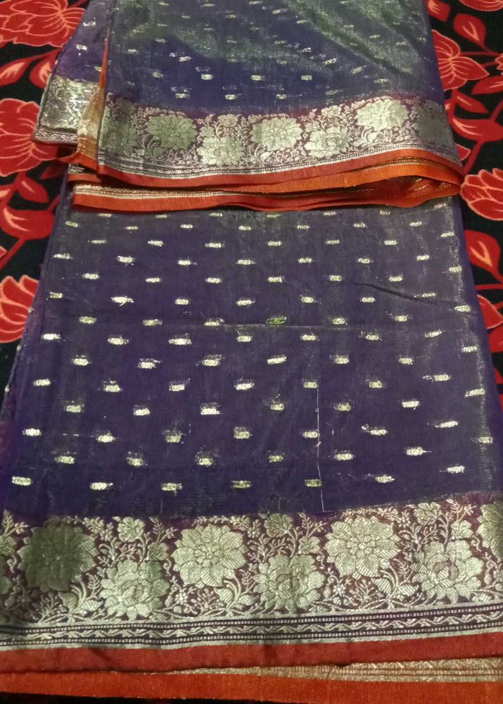 Exquisite Purple Banarasi Silk Saree