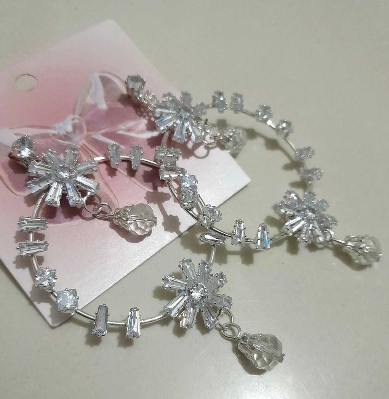 Sparkling Crystal Hoop Earrings
