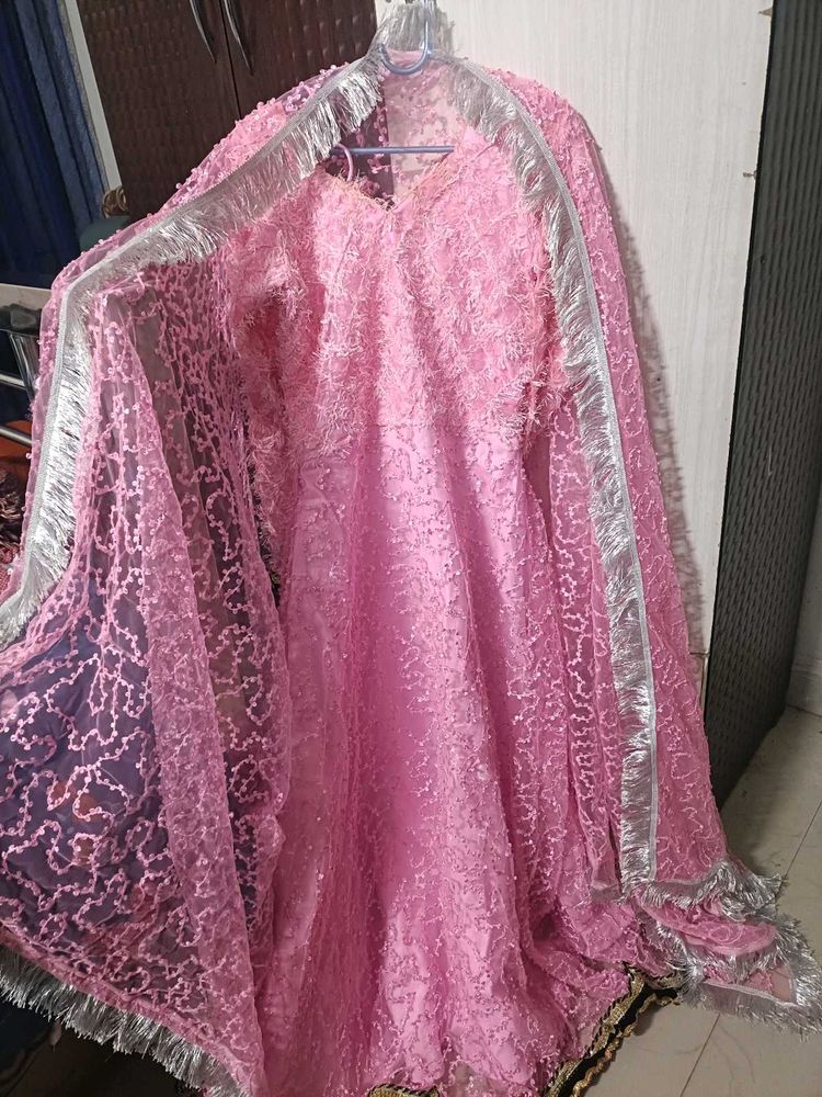 Pink Embroidered Salwar Suit