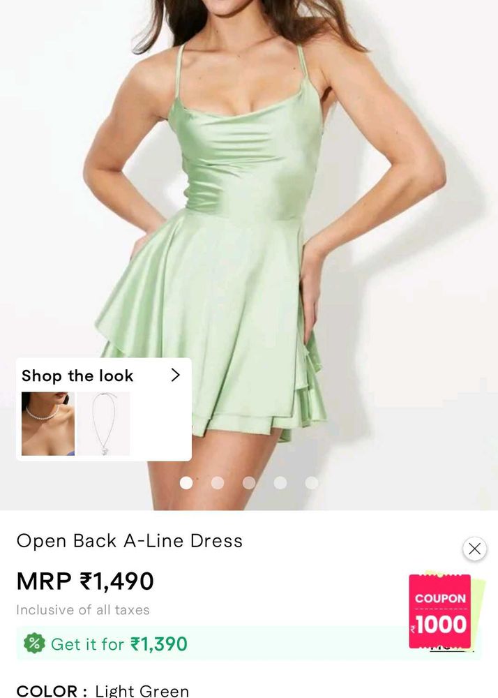 Open Back A-Line dress