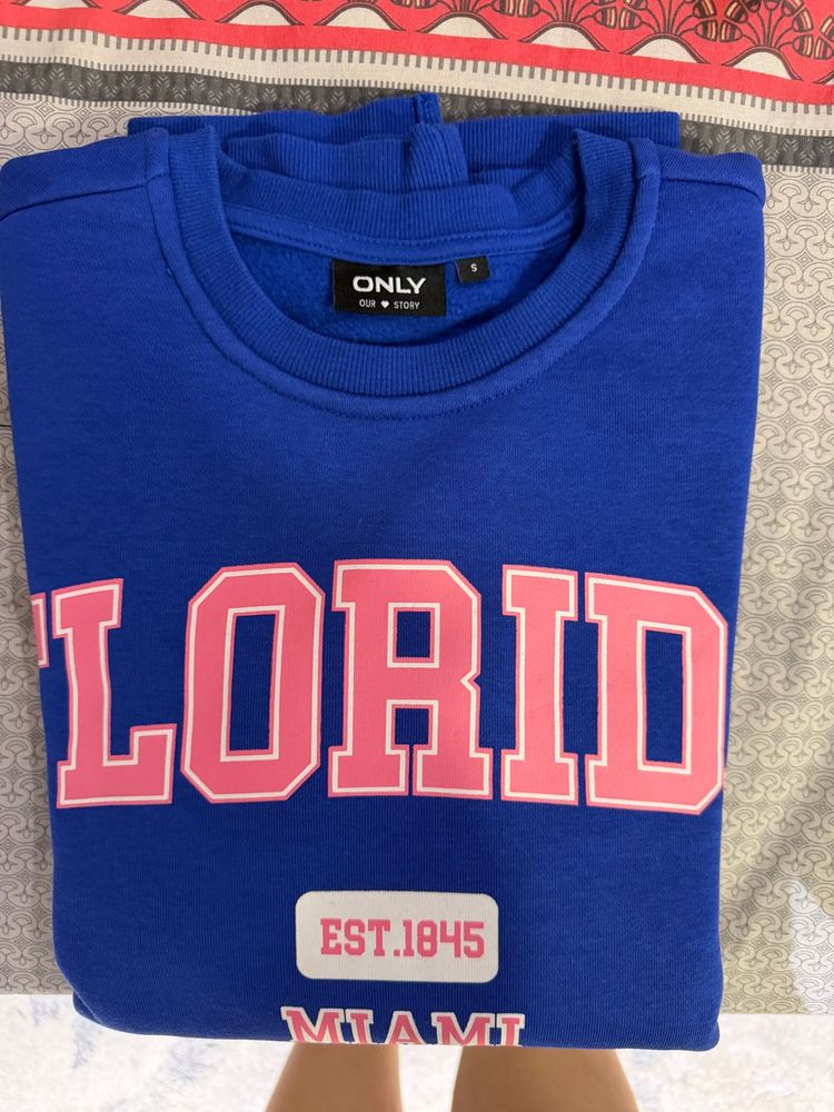 ONLY Blue Florida Miami Sweatshirt