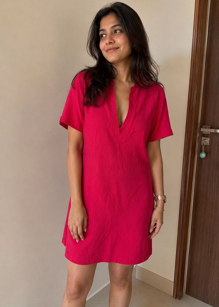 Zara Hot Pink Bodycon Dress - S (new)