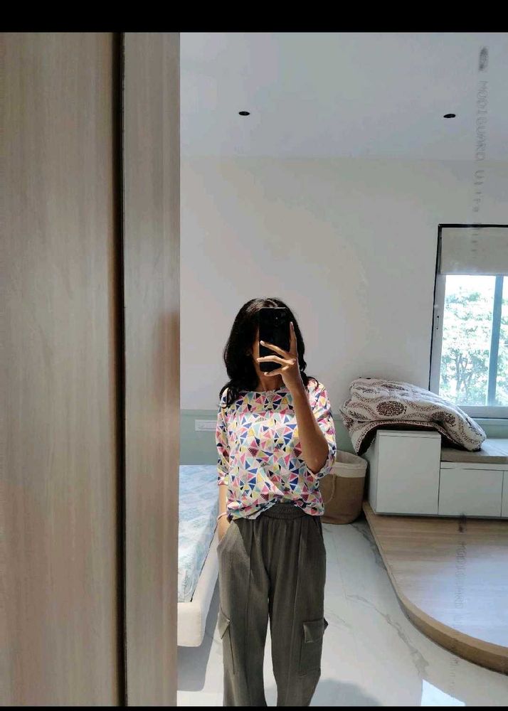 DJ&amp;C Multicolor Geometric Print Top