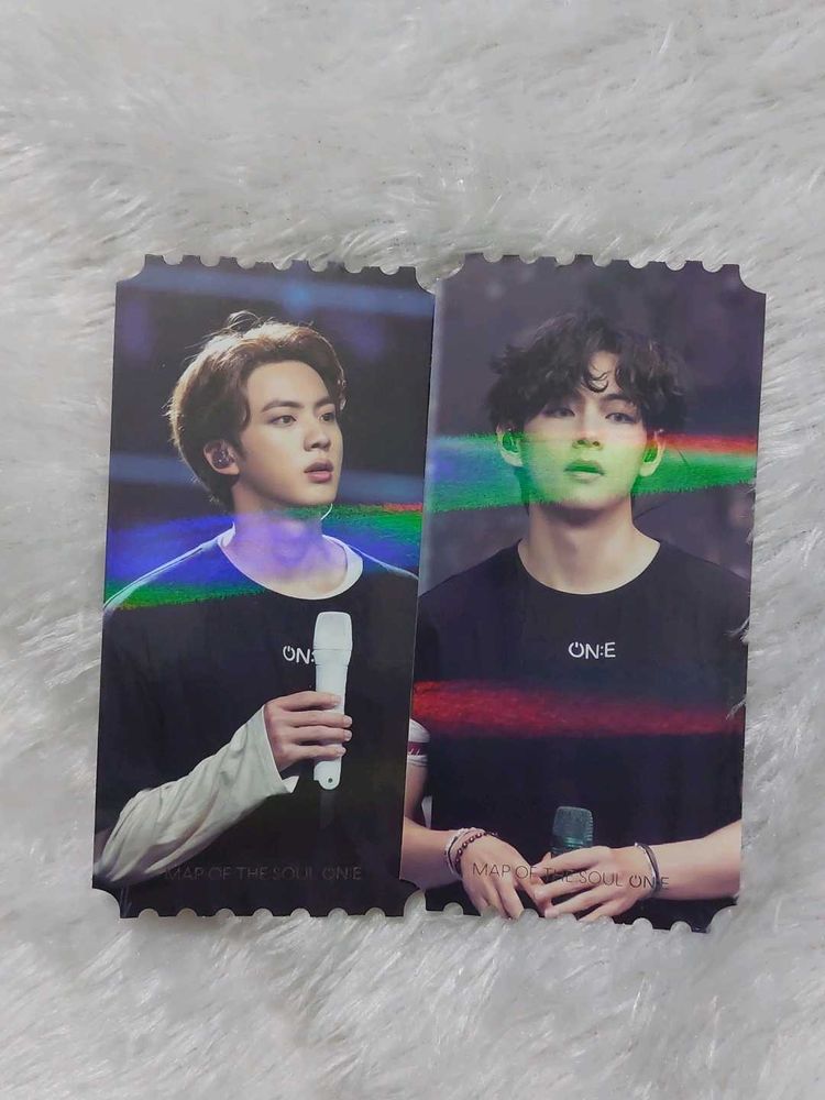 Jin And V MOTS ONE Official Holo Tickets
