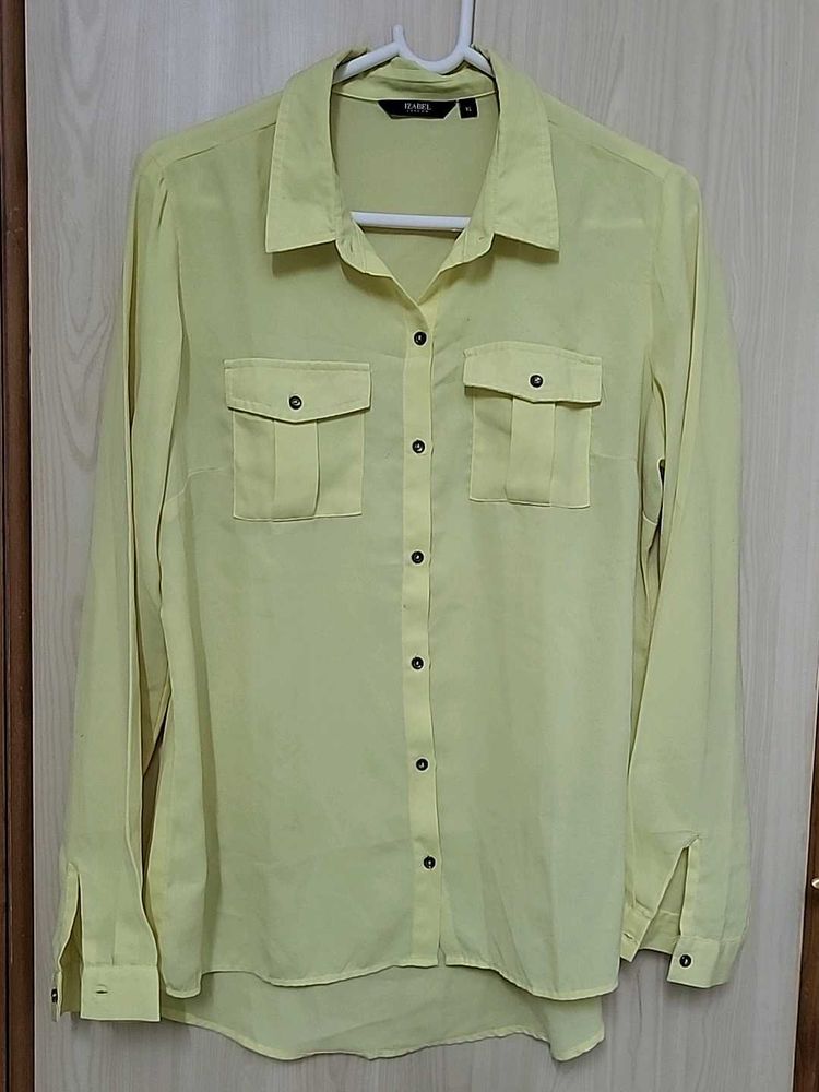 Chic Yellow Button-Up Blouse