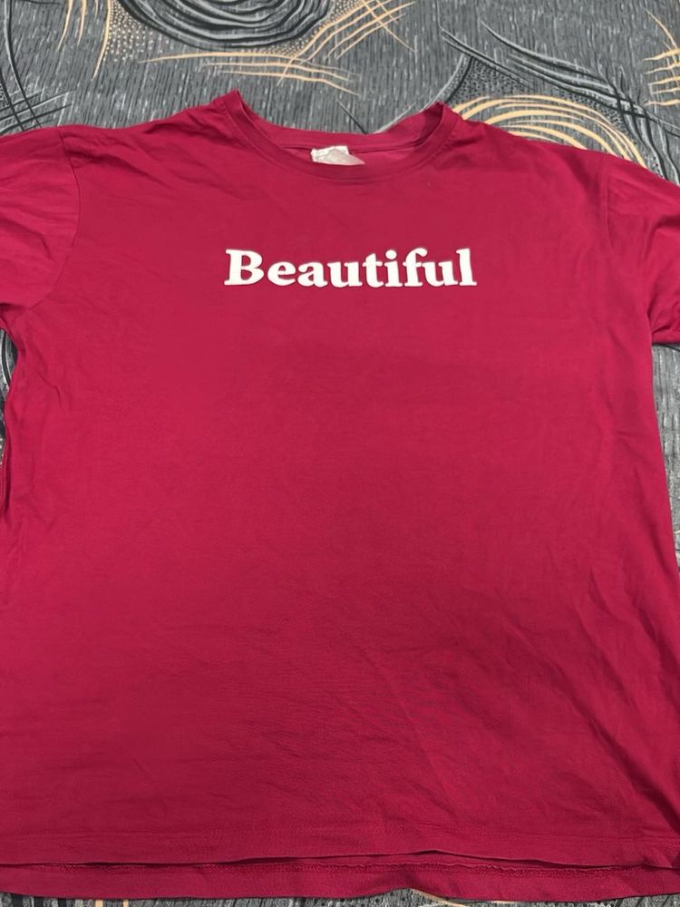 Women's "Beautiful" Graphic Tee M size