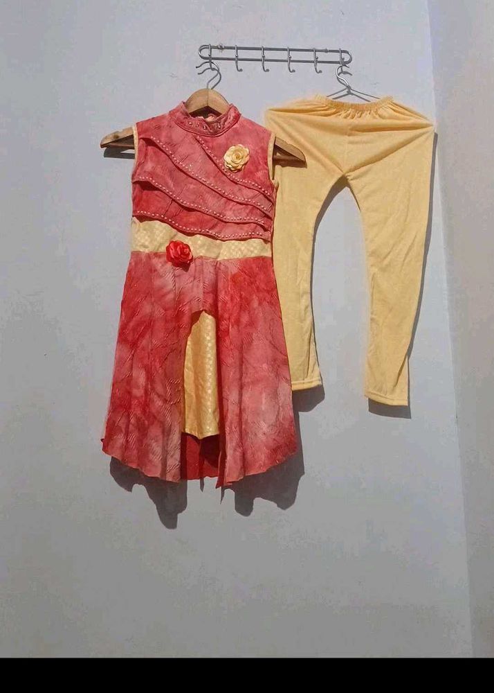 2-4 Year Girls  New Unused Ethnic Dress &amp; Leggings