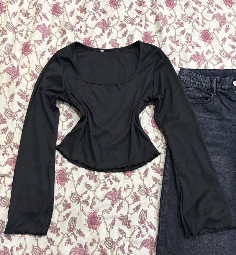 Black Long Sleeve Top - Versatile Style