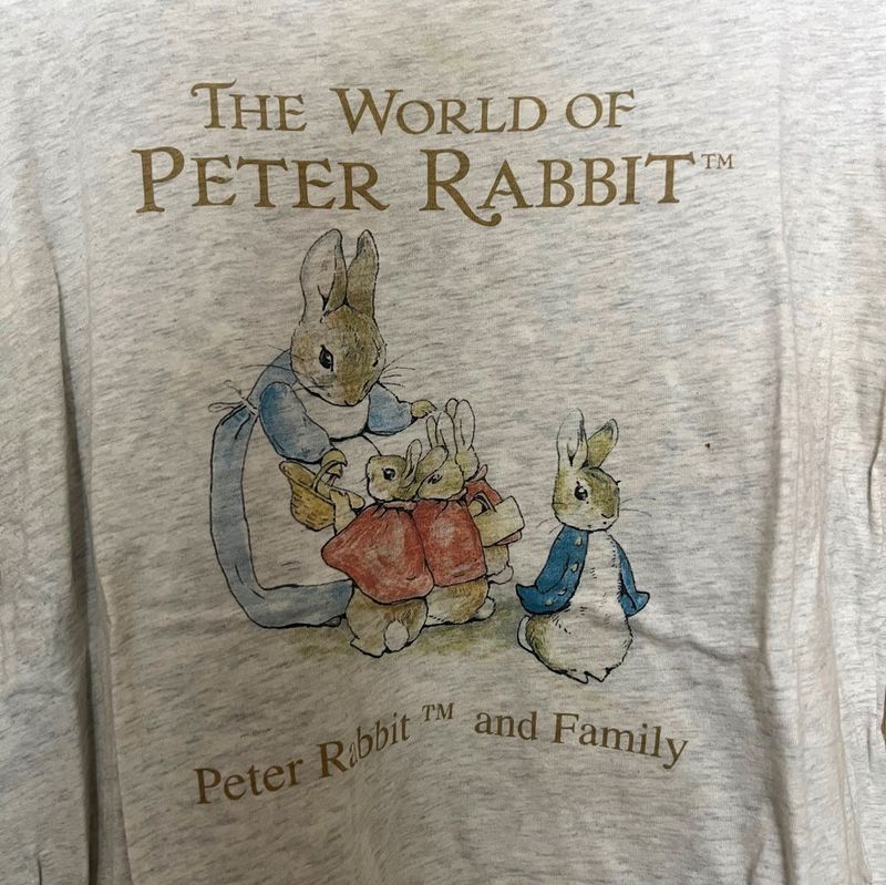 Charming "The World of Peter Rabbit" Grey T-Shirt