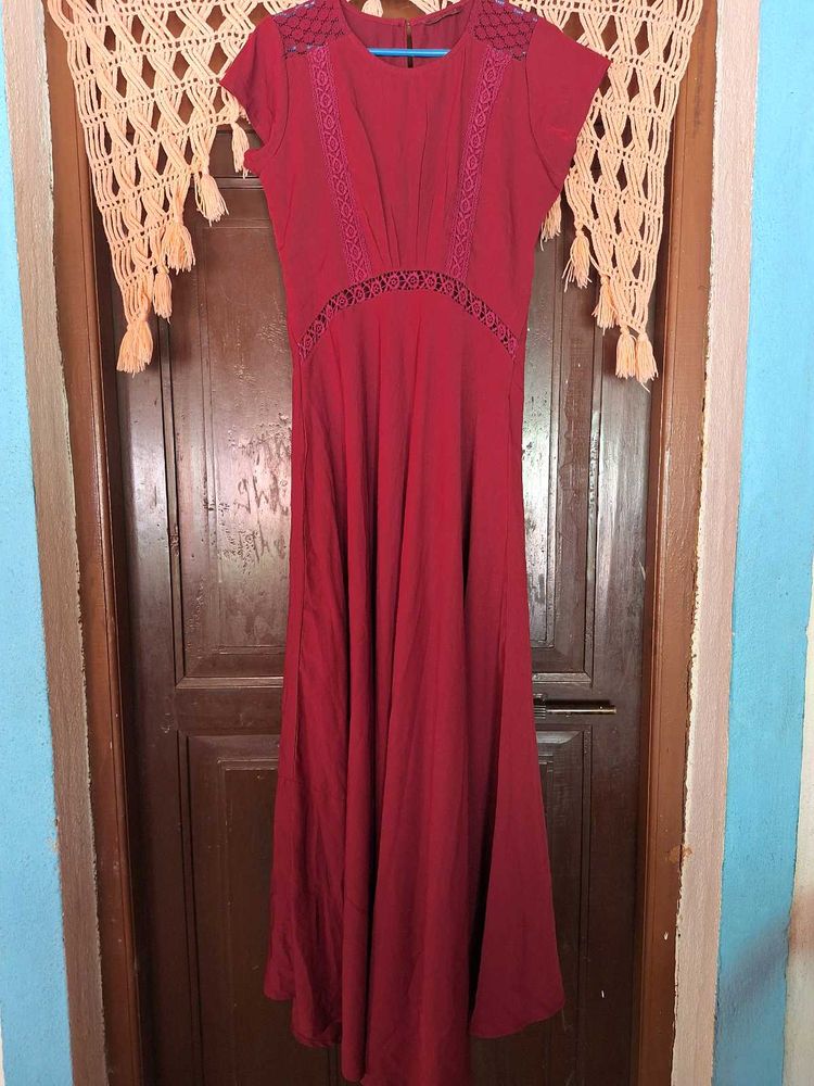 Maroon / Wine Red Maxi Long Gown