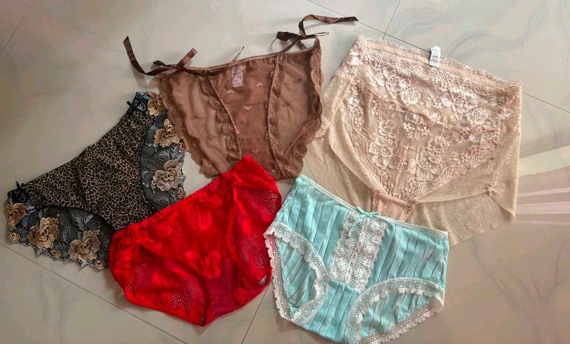 Lace &amp; Floral Briefs Bundle pack of 5