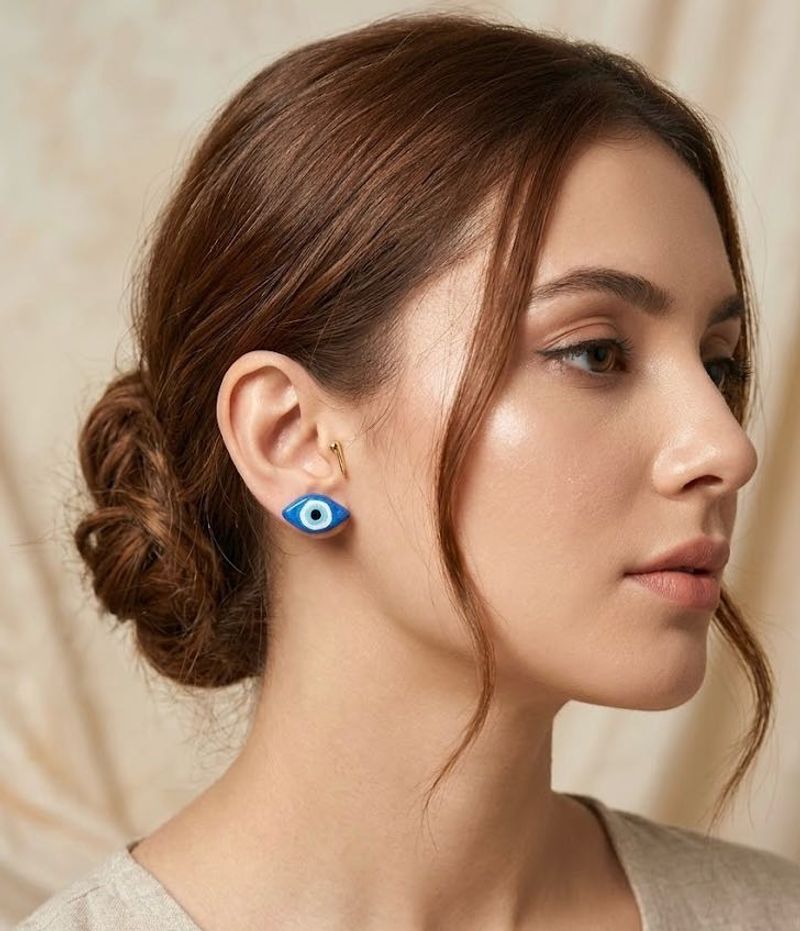 Evil Eye Stud Earrings