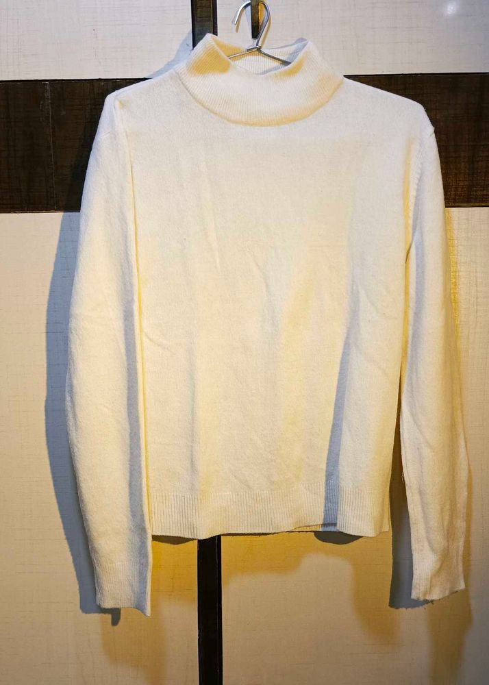 White Turtleneck Sweater