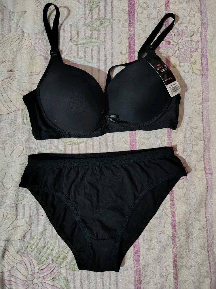 Classic Black Bra &amp; Panty Set