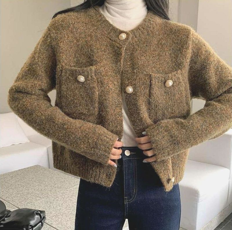 Chic Cropped Cardigan Sweater