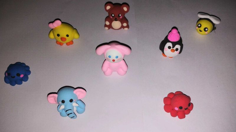8 Cute Animal clay charms