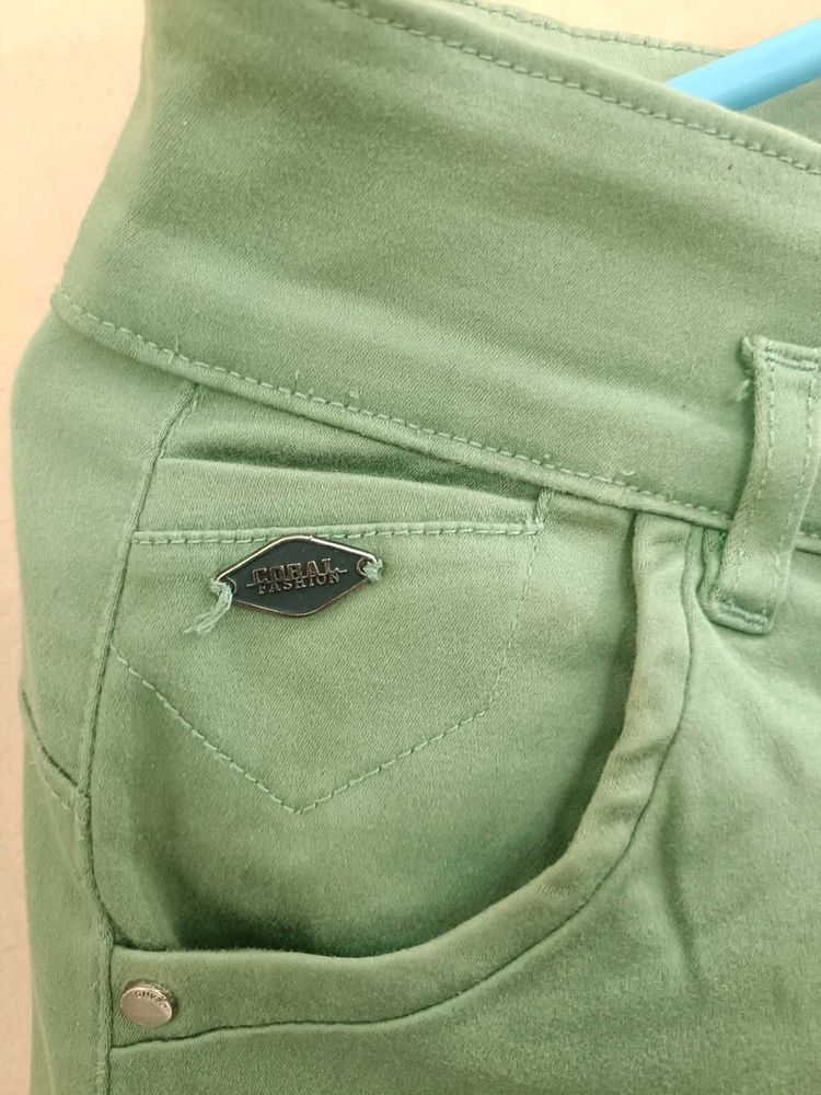 Mint Green Casual Pants