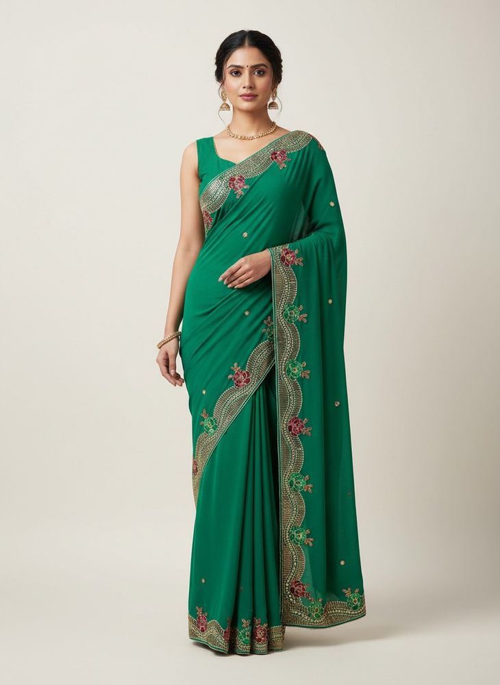 Elegant Green Saree