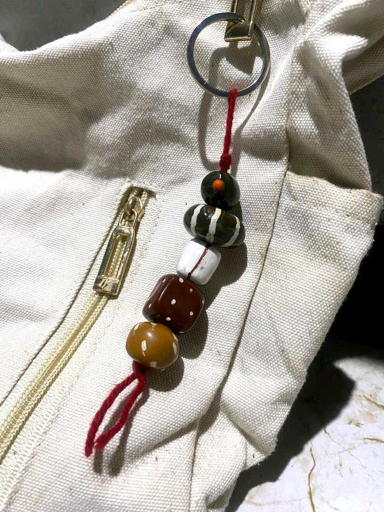 Beaded Keychain with Tassel
