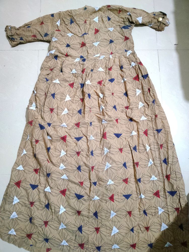 Full Length Side Cut Kurta Inner Margin Available