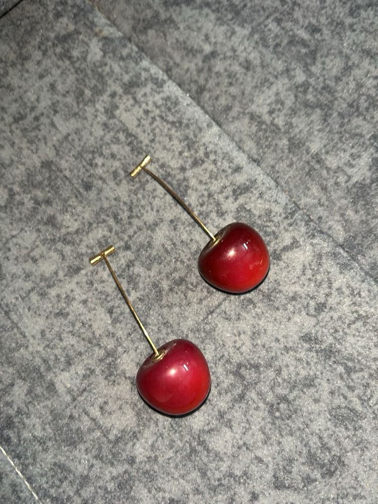 Cute Cherry Drop Earrings
