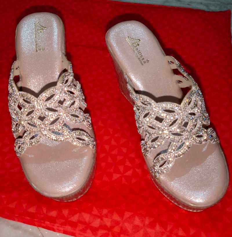 NEW Sparkly Wedge Sandals