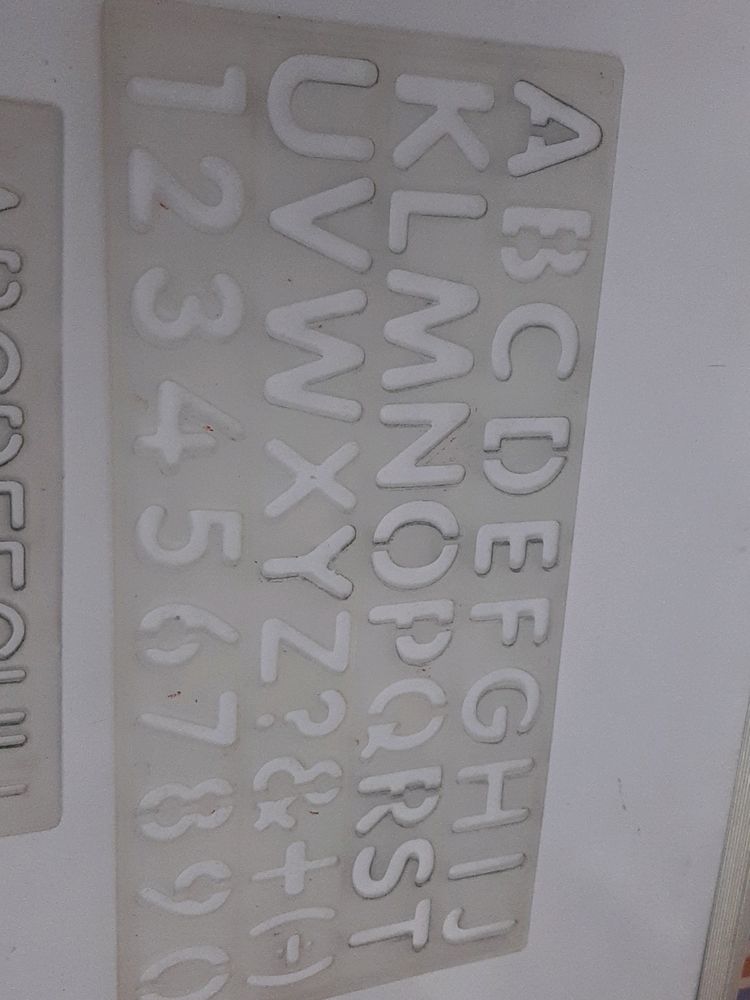 Plastic Stencil Of Alpabet And Numbers( Large,medium, Small)Large 800 Coins, Medium 600 Coins, Small 400 Coins