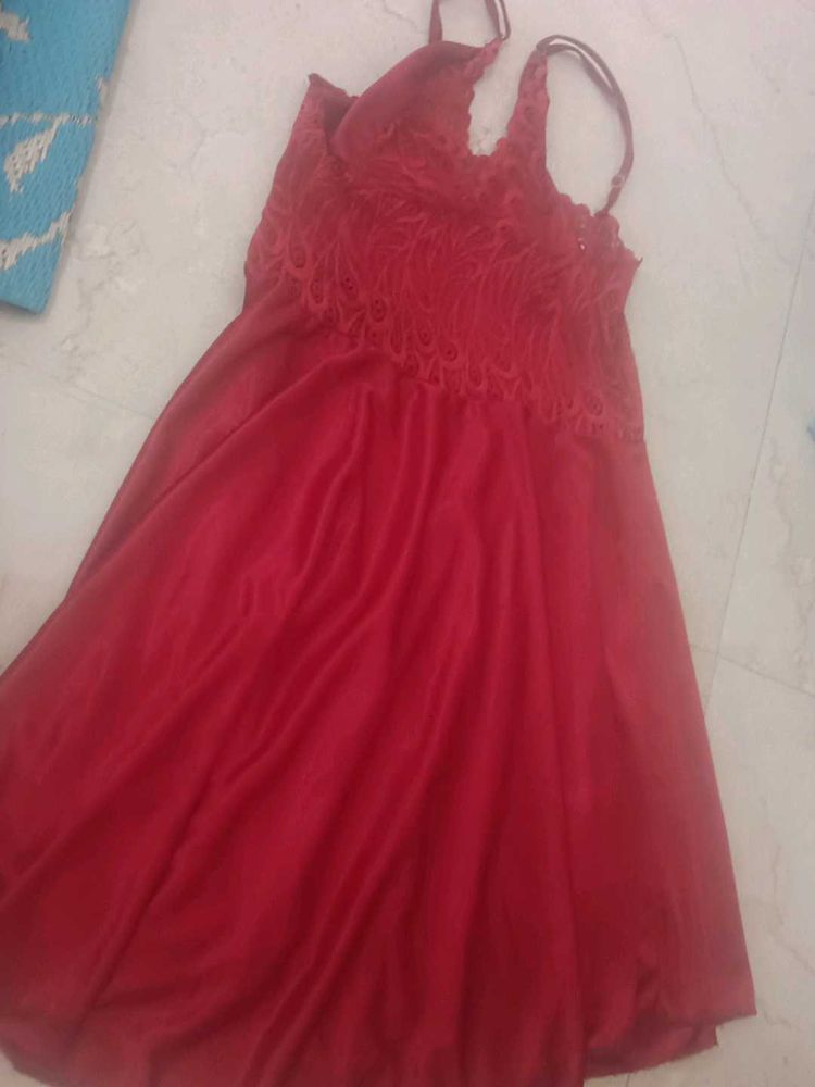 Elegant Red Nightdress