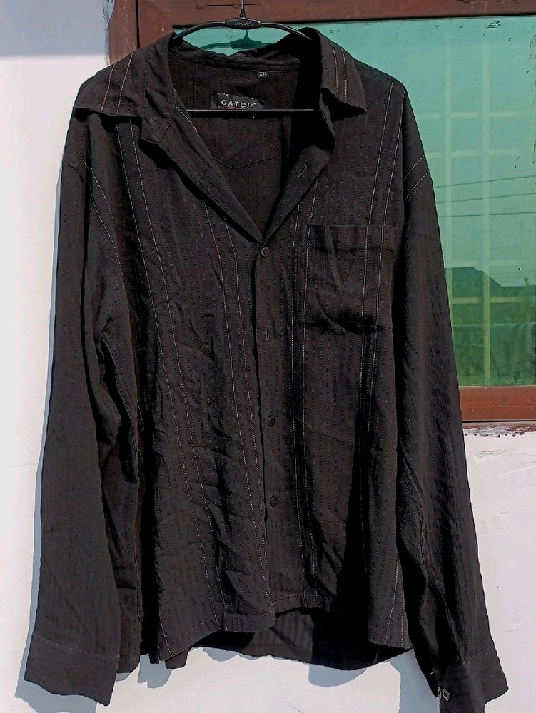 Vintage Black Button-Up Shirt