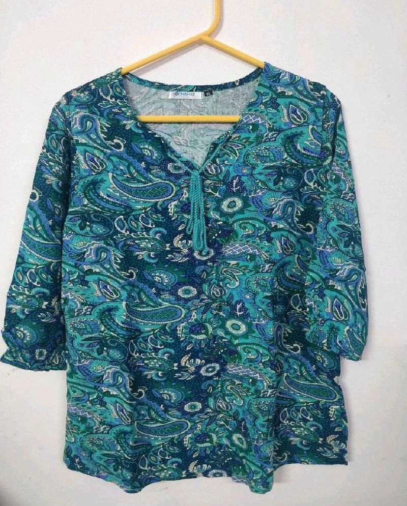 Blue Tunic Top