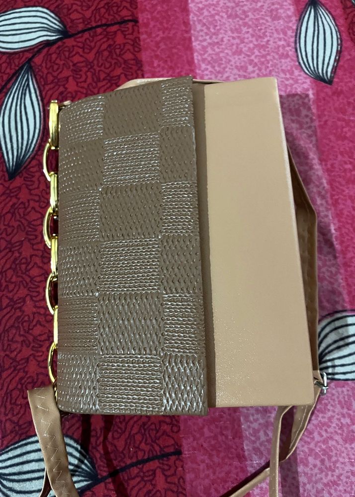 nude Stylish Sling Bag for Women | Pre-Loved