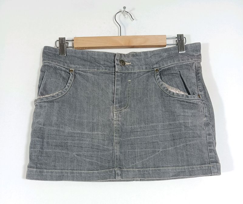 Gray Denim Skirt (Women)