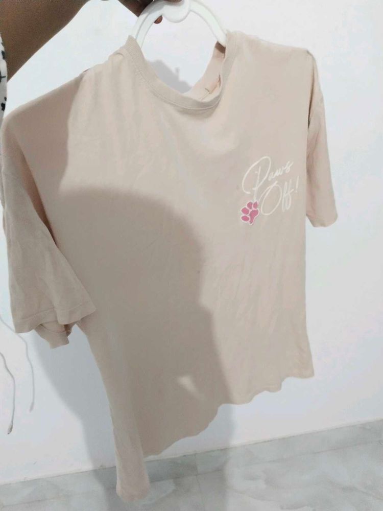 Cute "Paws Off!" Graphic T-Shirt