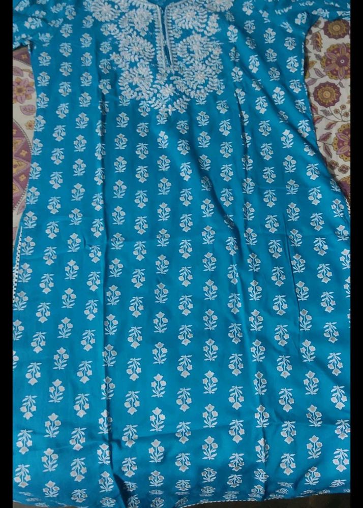 Blue kurti with dupatta set 🩵