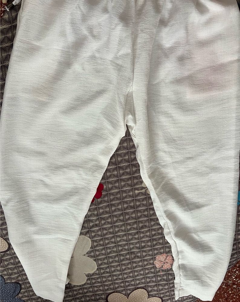 Comfortable White Ethnic Pants
