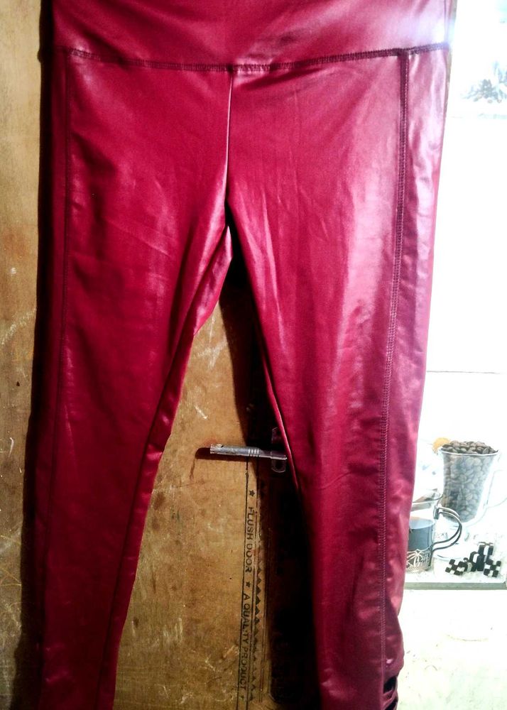 Shiny Red Leggings/Pants