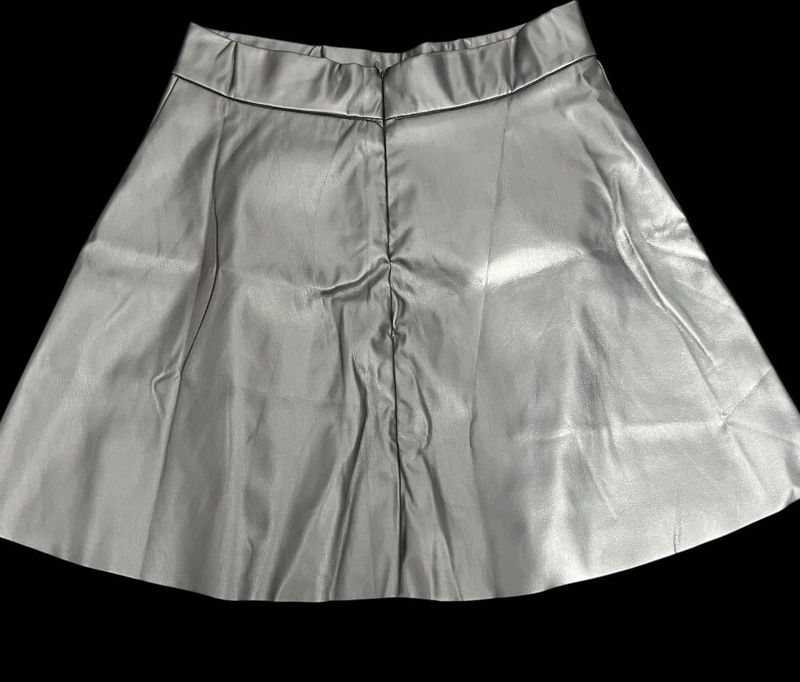 Silver A-Line Skirt Best For Parties